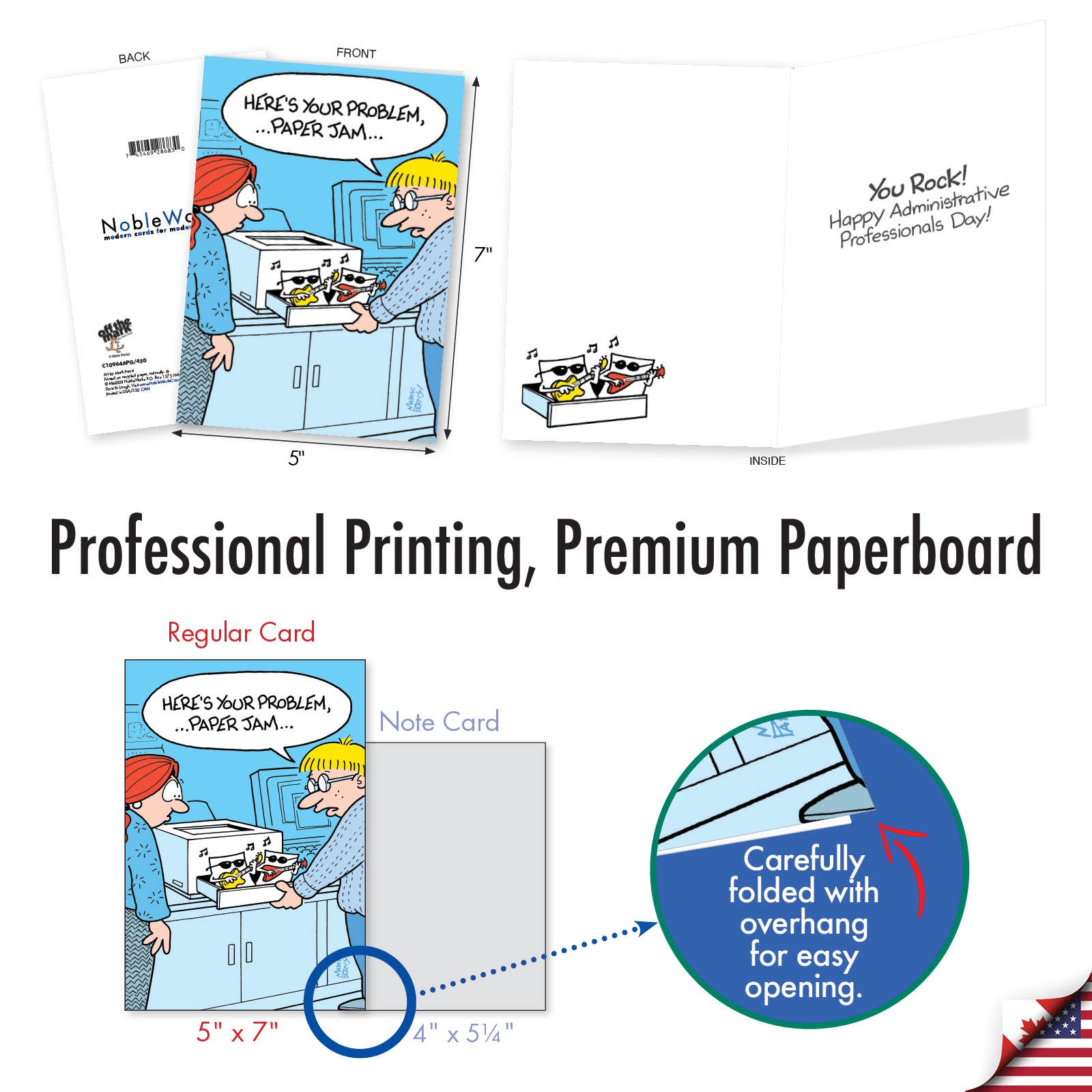NobleWorks – Cartão de saudação diária por atacado – (1 Cartão) Cartão de Dia dos Profissionais Administrativos - Paper Jam4