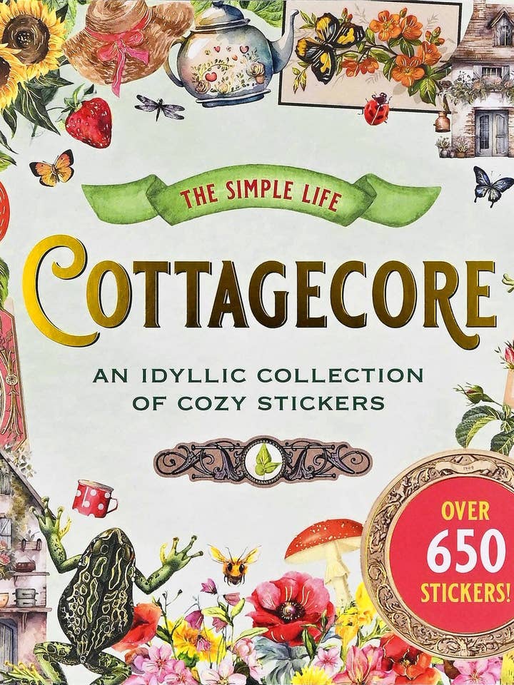 Cottagecore Sticker Book for wholesale by Peter Pauper Press, inc.