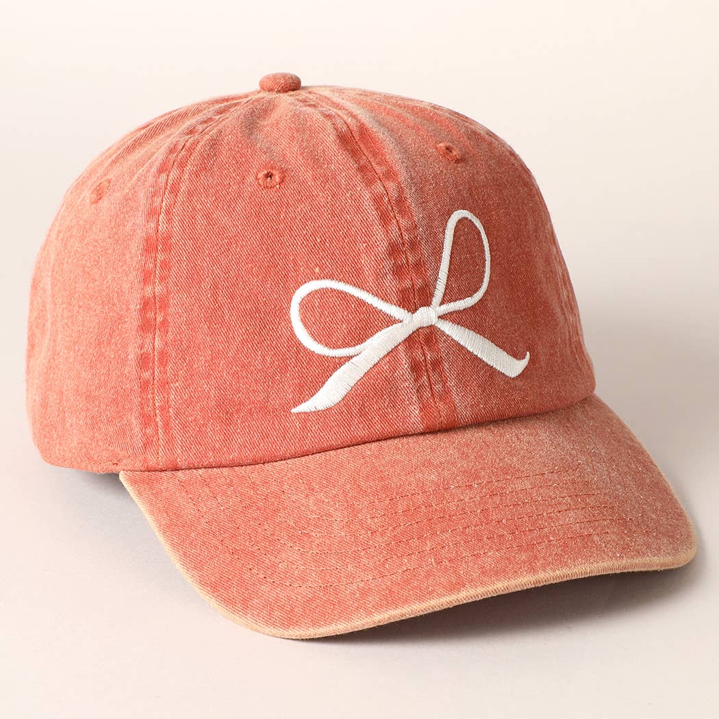 Fashion City - Wholesale Baseball Cap - Women's - Bow Embroidered Cotton Baseball Cap16
