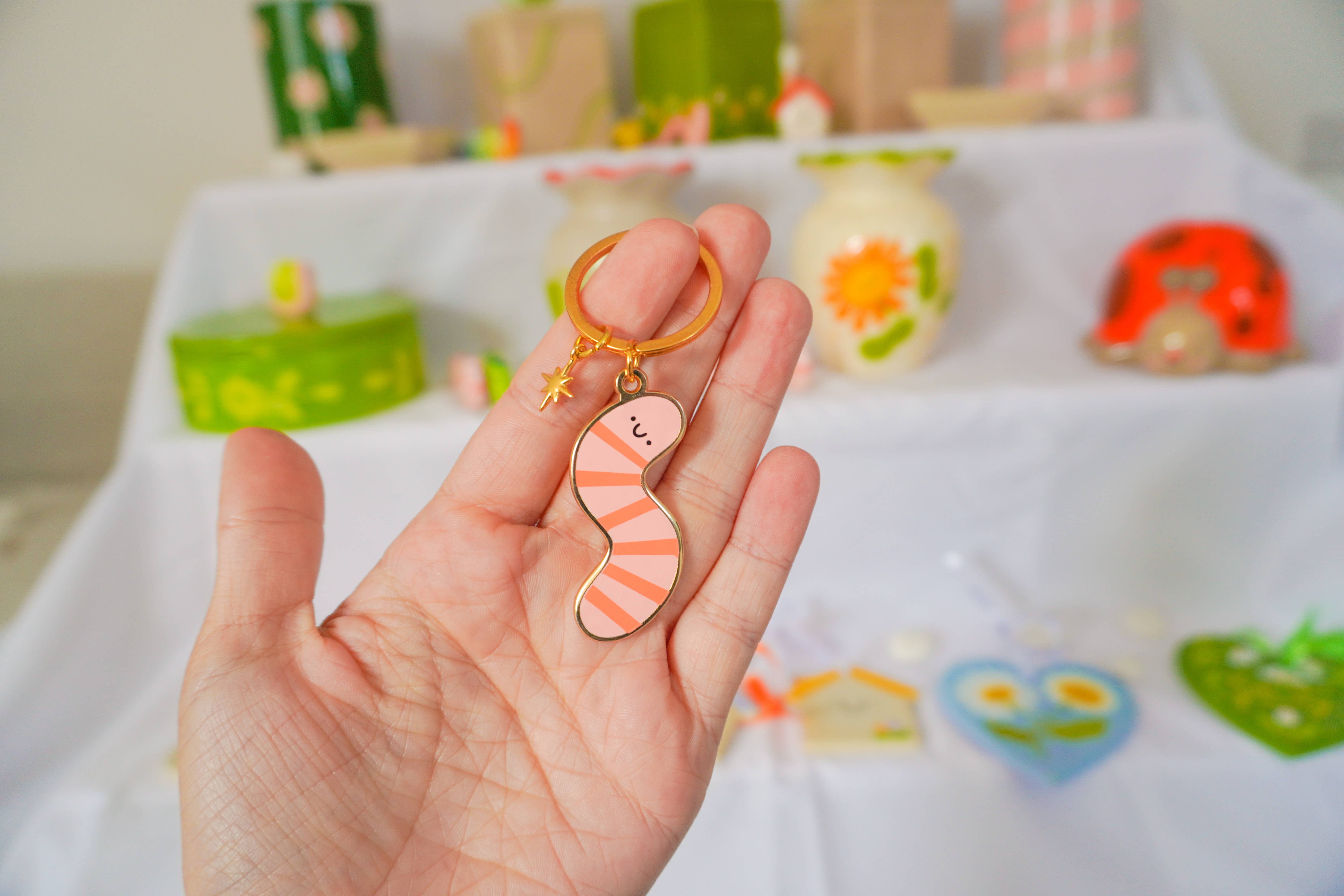 Ocean Hughes – wholesale Keychain – Women's – Worm Enamel Keychain4