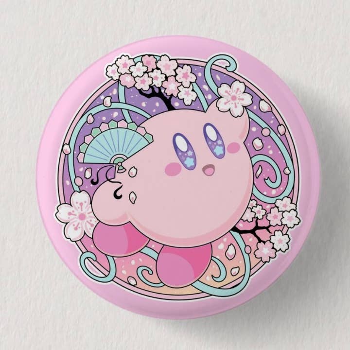 Kawaii Poyo Art Button Pin for wholesale by CultPOP
