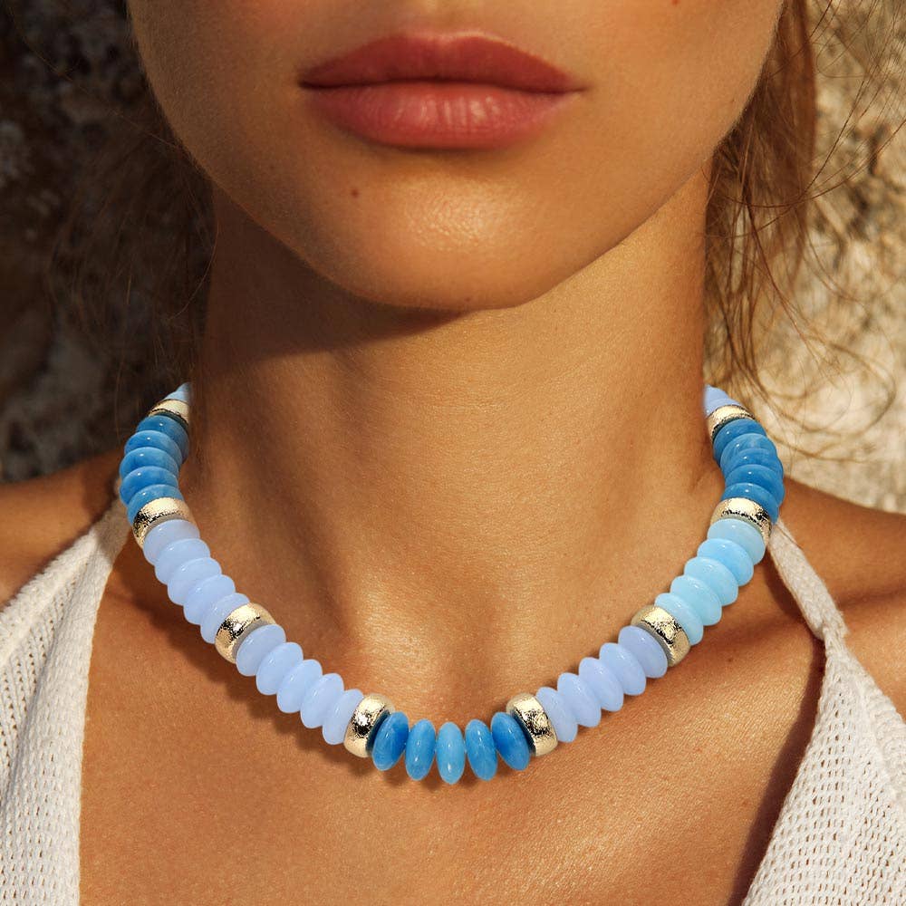 Sensibling Corp. - Wholesale Beaded/Pearl Necklace - Chunky Resin Disc Beaded Necklace11