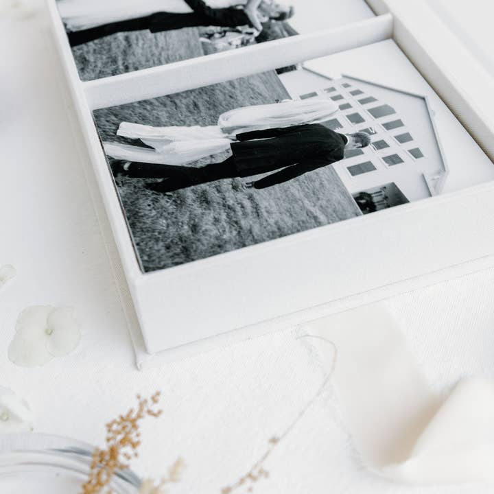 Abbey Ratcliff - Wholesale Keepsake Box - Kids & Baby - Double Linen Keepsake Box - for Photos & Cards