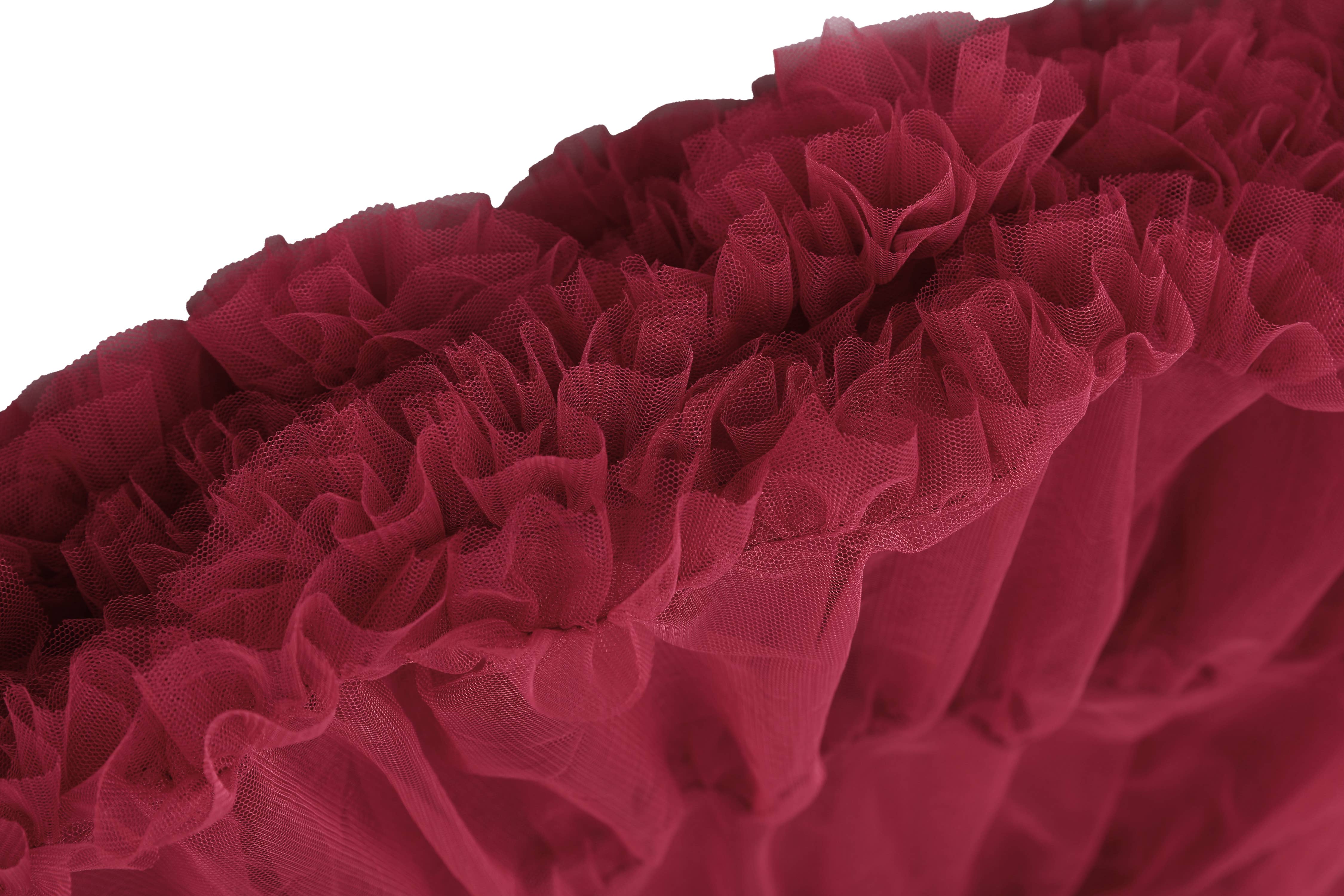 Dolly & Dotty - Wholesale Skirt - Women's - Fluffy Burgundy Petticoat2