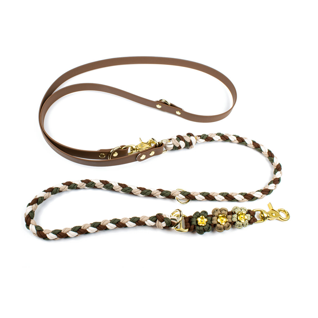 Tierluxe - Wholesale Pet Leash - Dog - Dog leash Tierluxe flowers Biothane paracord1