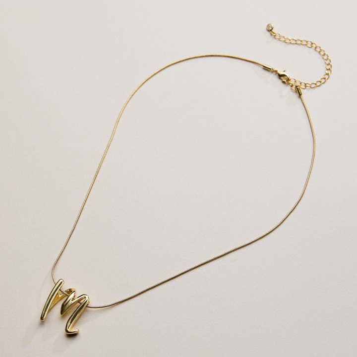 Frem - Wholesale Pendant/Charm Necklace - A Set of 16 Letters Gold Dipped Necklace – Gold & Silver Alphabet Charm Jewelry33