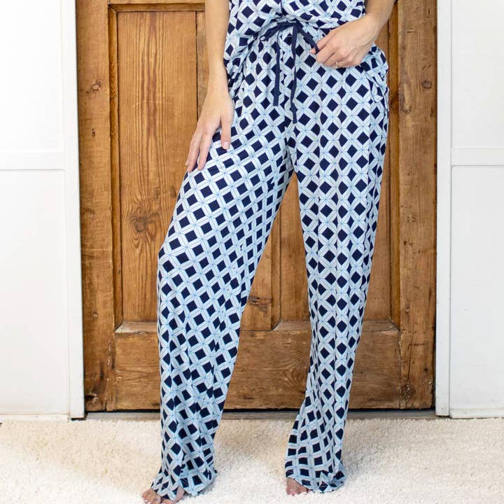 The Royal Standard - Wholesale Sleepwear Bottom - Women's - Bombay Sleep Pants Ice/Blue/Navy -Asst.