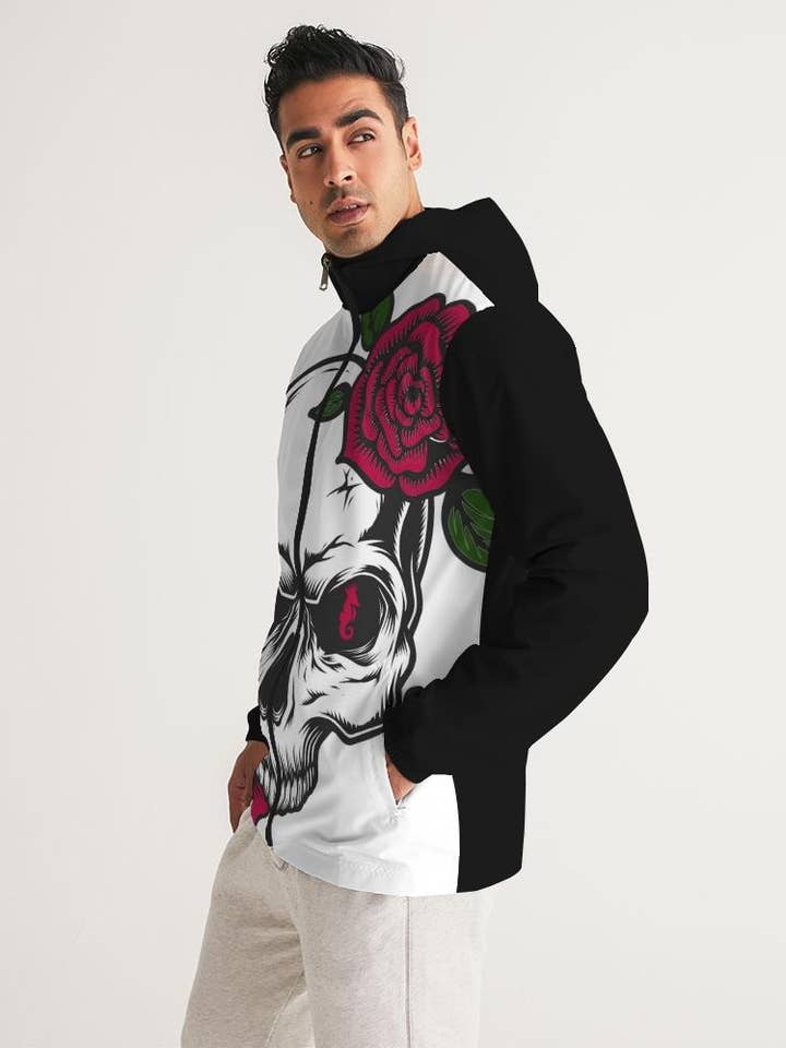 Dwayne Elliott Collection Skull Rose Coupe-vent pour homme pour la vente par Dwayne Elliott Collection