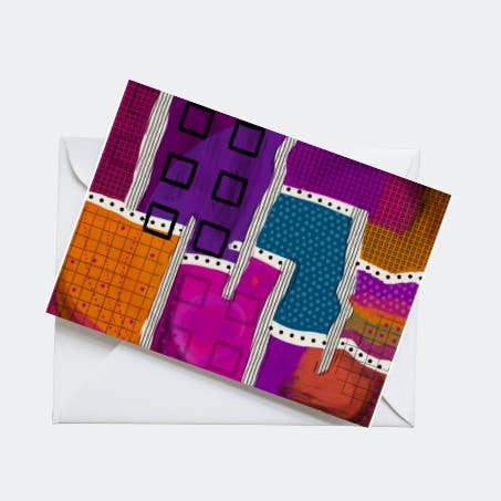 Art Greeting Card 5x7 - Urban Abstract - Single Card for wholesale by Wild Thorn Collective
