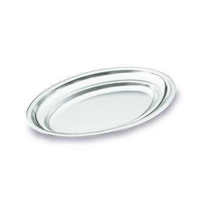 LACOR MENAJE PROFESIONAL S.L. - Wholesale Serving Tray - Oval Polished Satin Stainless Steel Platter1
