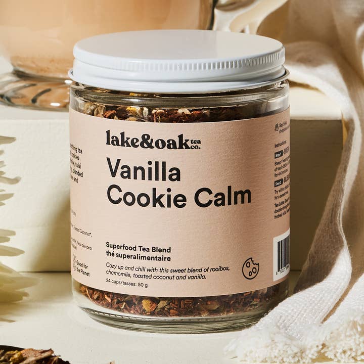 Vanilla Cookie Calm - Blend de Chá Superalimento por atacado de Lake & Oak Tea Co.