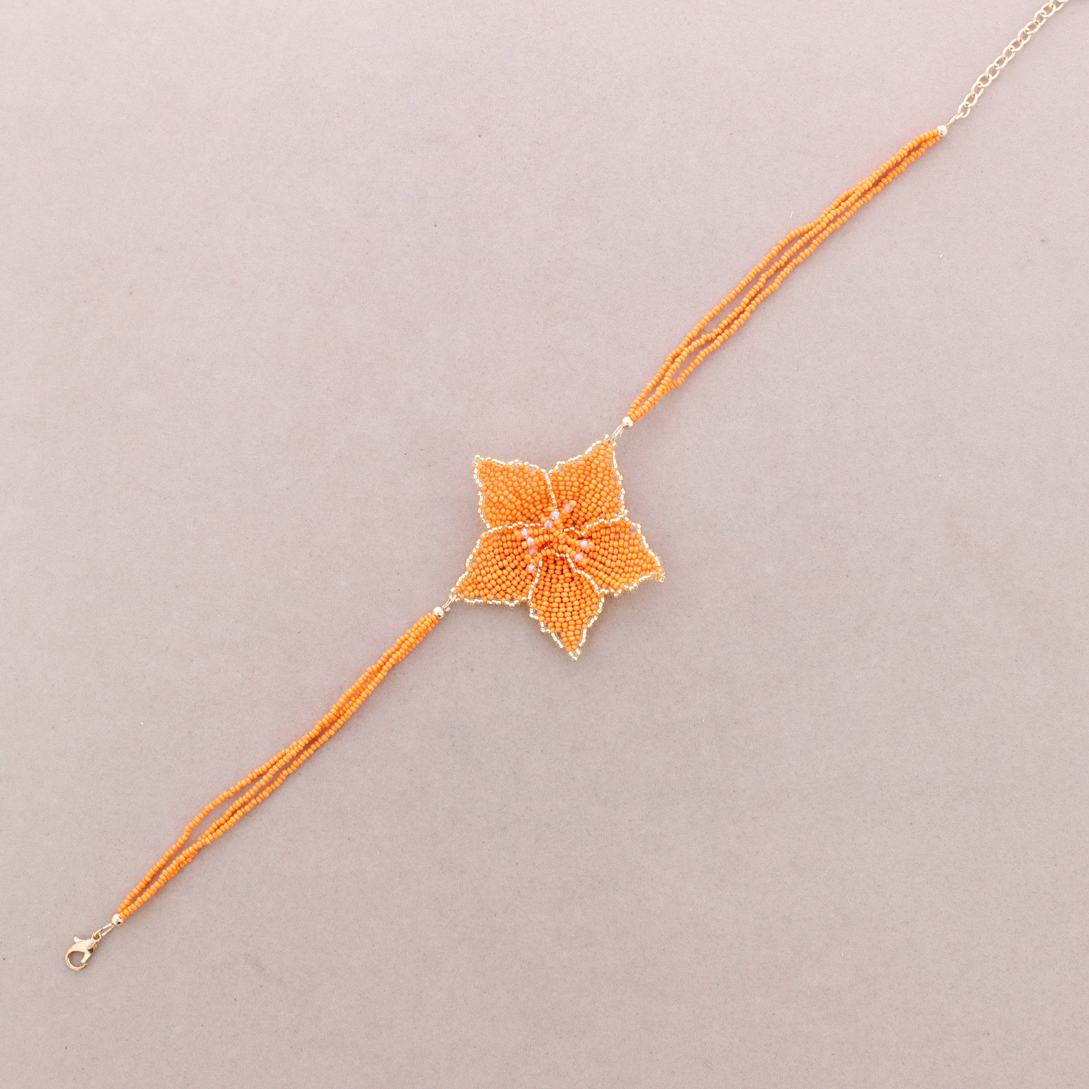 Sonata - Wholesale Snap Jewelry - Macrame Flower Beaded Choker5