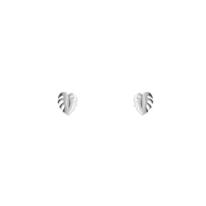 Botanica Collection - Silver Monstera Stud for wholesale by SITA