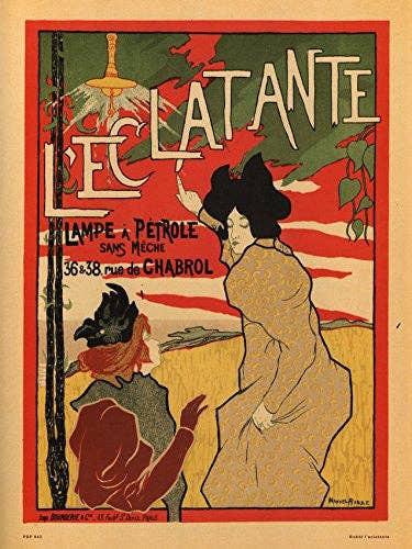 Art nouveau Poster Konsttryck l'eclatante Poster Konsttryck 30x40cm för wholesale av On The Wall Art Ltd