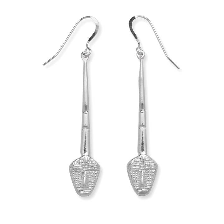 Afrikaanse masker .925 Sterling zilveren steekoorbellen voor wholesale door Better Jewelry