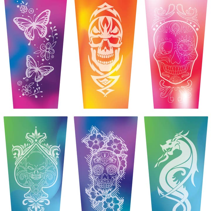 Novelty Brands - Wholesale Drinking Glass/Cup - Roughneck Silicone 16oz Cup & Lid Assortment - 6/Display3