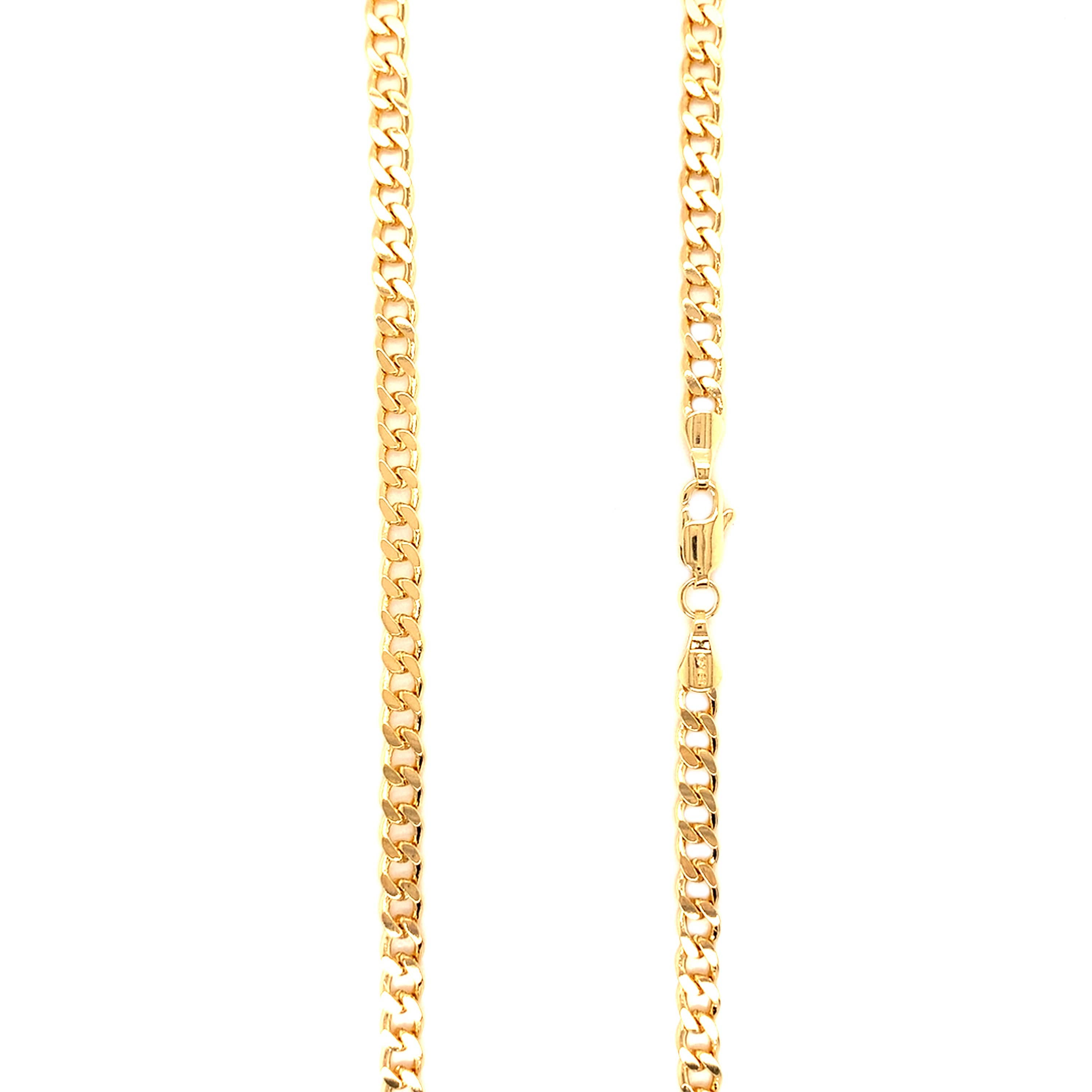The Bead Bazaar - Wholesale Link & Chain Necklace - Gold Filled 5mm Curb Link Chain, Wholesale Gold Filled Chains, 18KT Thick Gold Cuban Link Chain, Curb Chain, Bulk Wholesale Chain, Men Gold Chain7