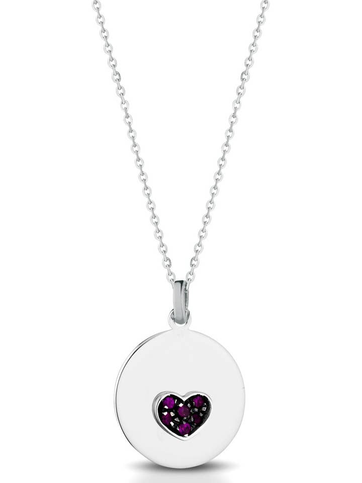 HALSKÆDE MED RUNDE HJERTE VEDHÆNG for engroshandel hos Melissa jewels