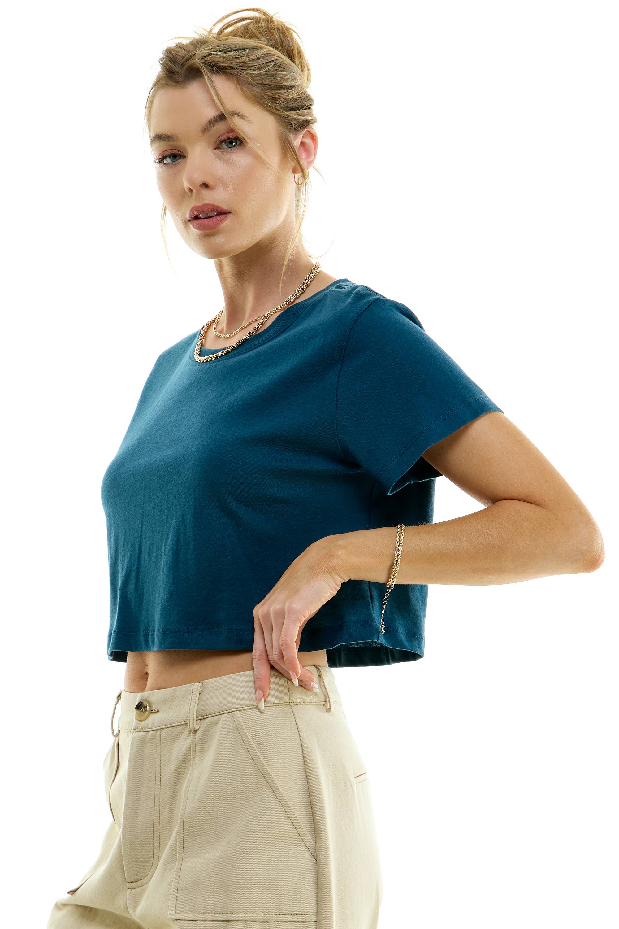 LOVING PEOPLE - Wholesale T-Shirt - Women's - Premium cotton boxy crop tops190