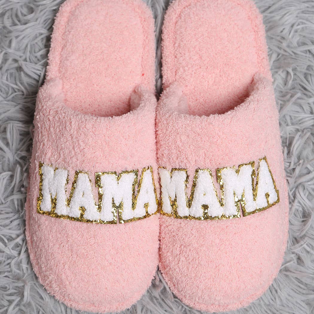 Fashion City - Wholesale Slippers - Women's - MAMA Chenille Patched Home Slippers5