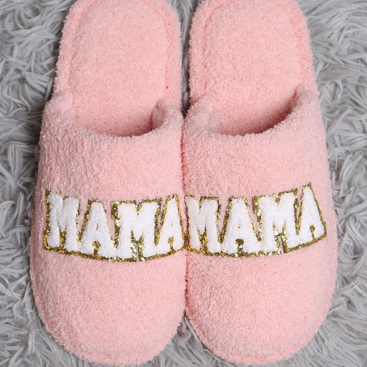 Fashion City - Wholesale Slippers - Women's - MAMA Chenille Patched Home Slippers5