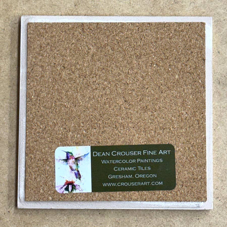 The Art of Dean Crouser Greeting Cards & Stickers - Wholesale Coasters - Ceramic Coaster 'GARDEN VISITORS'1