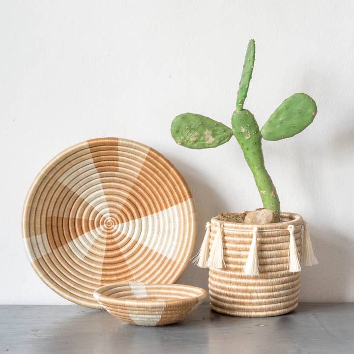 Villages Wholesale - Wholesale Decorative Plate/Dish/Bowl - Prism Handwoven Bowl (3 Colours) 3 Sizes13