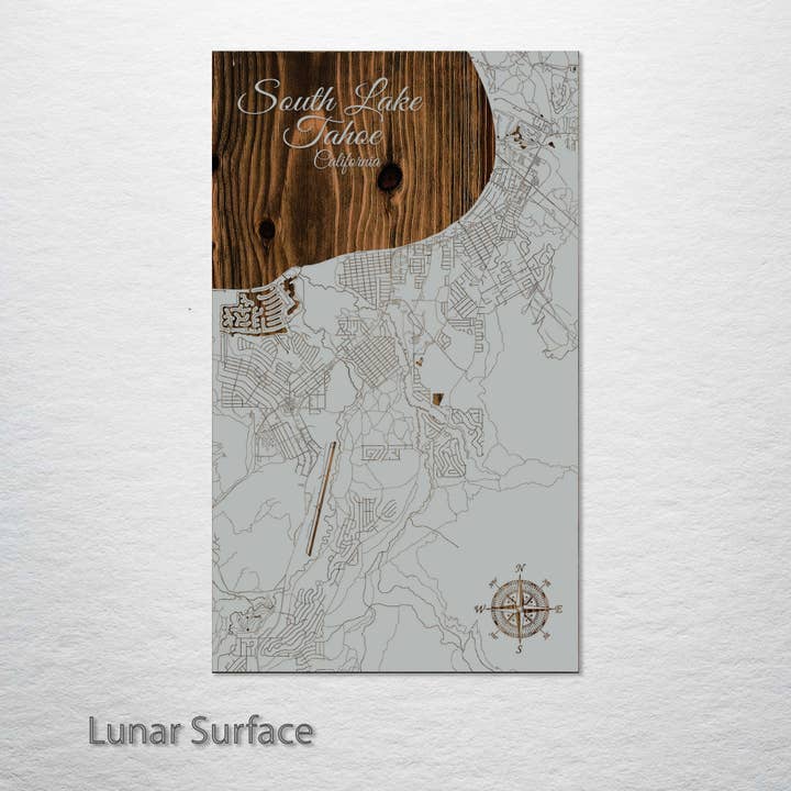 Fire & Pine - Vente Cartes - Californie : carte des rues de South Lake Tahoe4