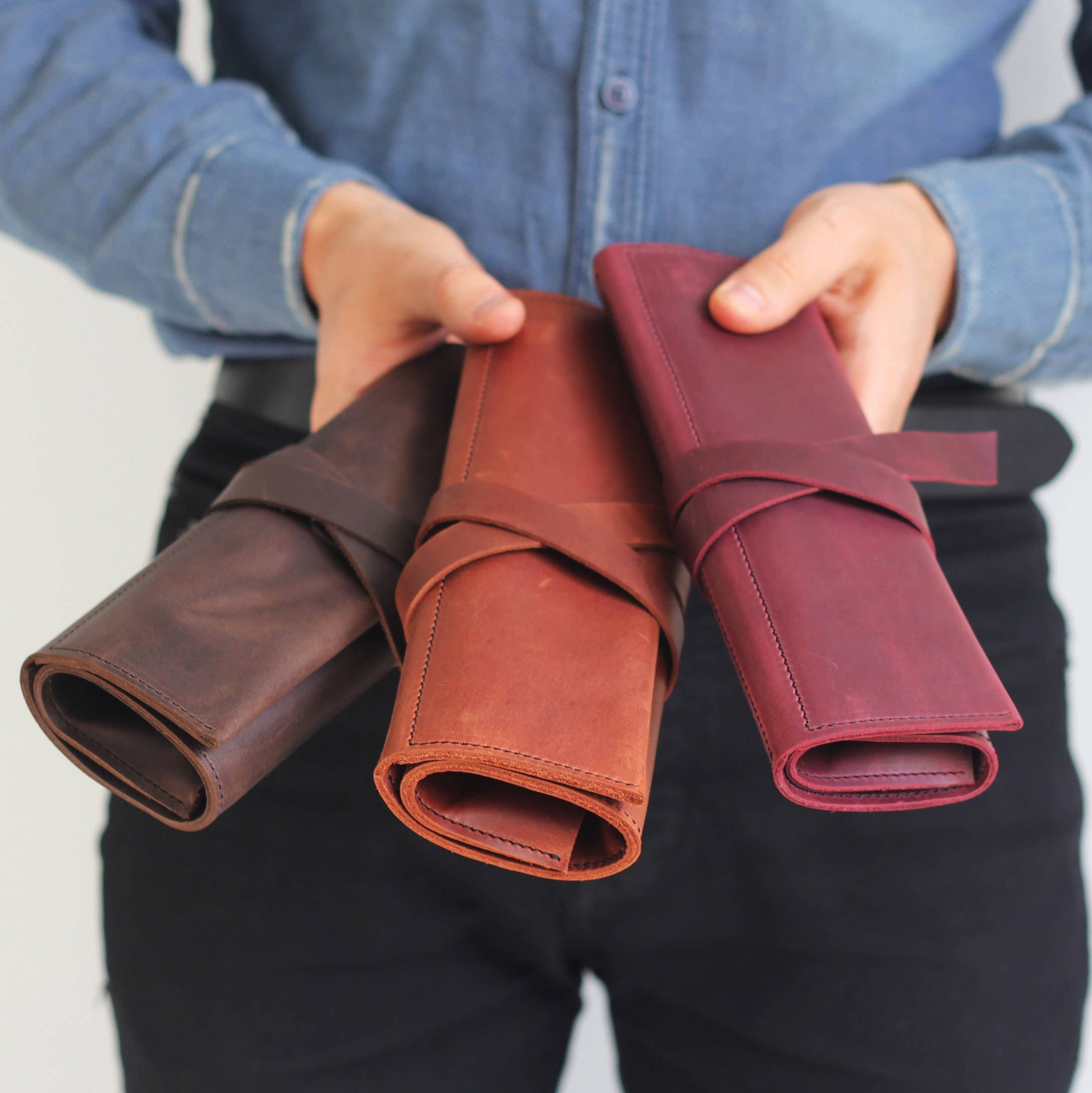 Pol Leather Studio - Wholesale Pencil Case/Pouch - Pencil Roll, Leather Pencil Case,  Leather Roll Case7