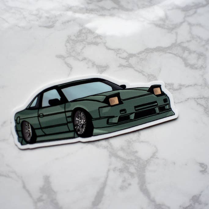 Sun and Star Designs - Venta al por mayor Pegatina - Pegatina Nissan S 13 Verde
