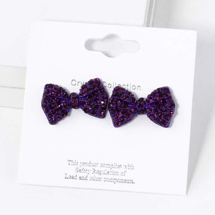 Sensibling Corp. - Wholesale Stud/Post Earrings - Crystal Rhinestone Bow Stud Earrings1