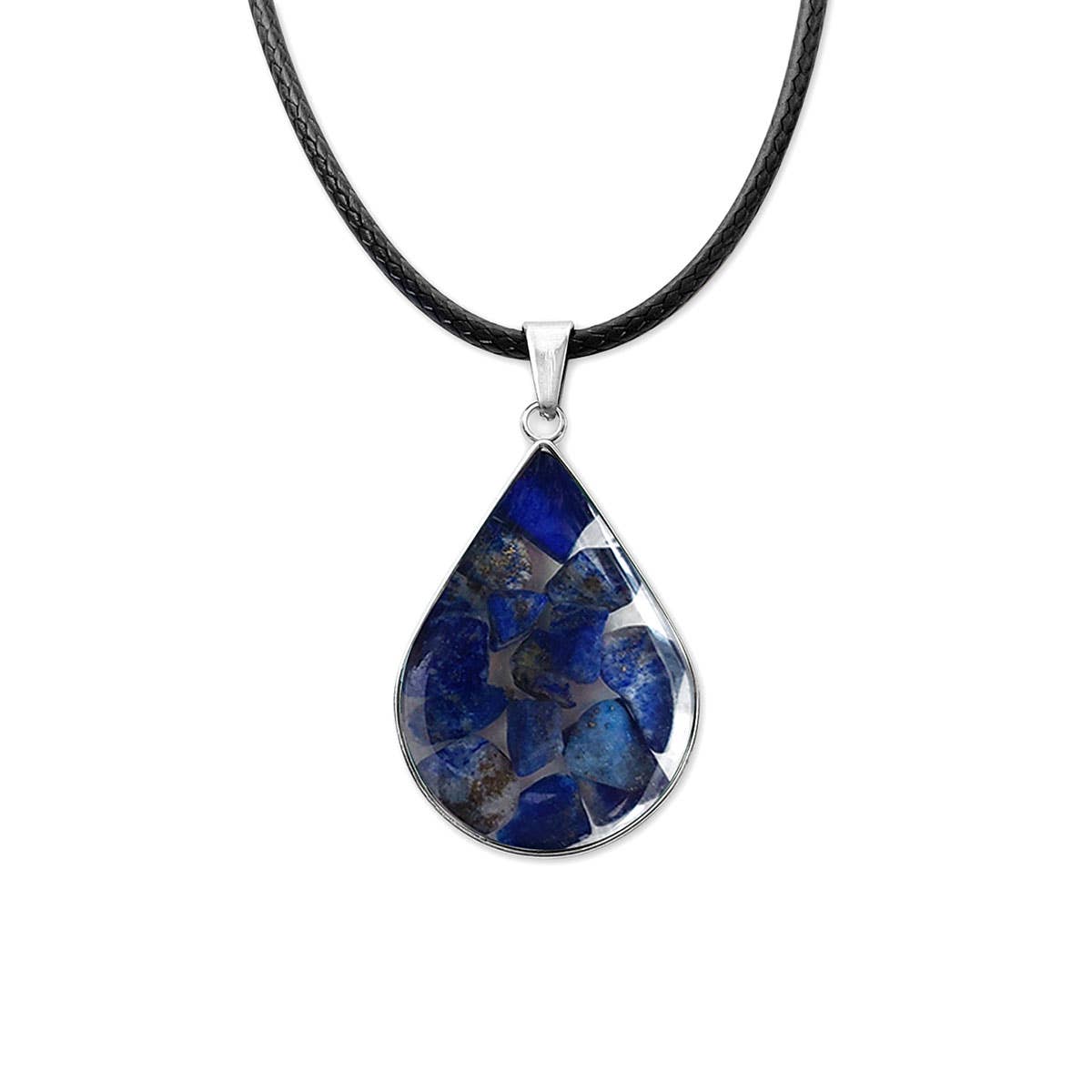O Yeah Gifts – wholesale Pendant/charm necklace – Lapis Lazuli Gemstone Necklace, Blue Drop Teardrop Pendant0