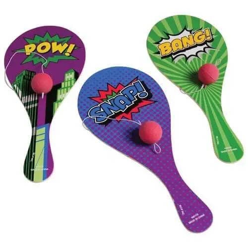 Superhero Paddle Balls for wholesale by Party Expo, LLC