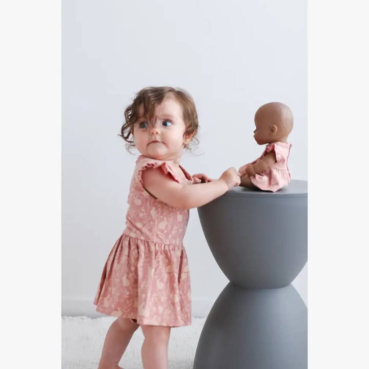 Flutter Baby Dress- Mead-Doe for wholesale by Burrow & Be Australia