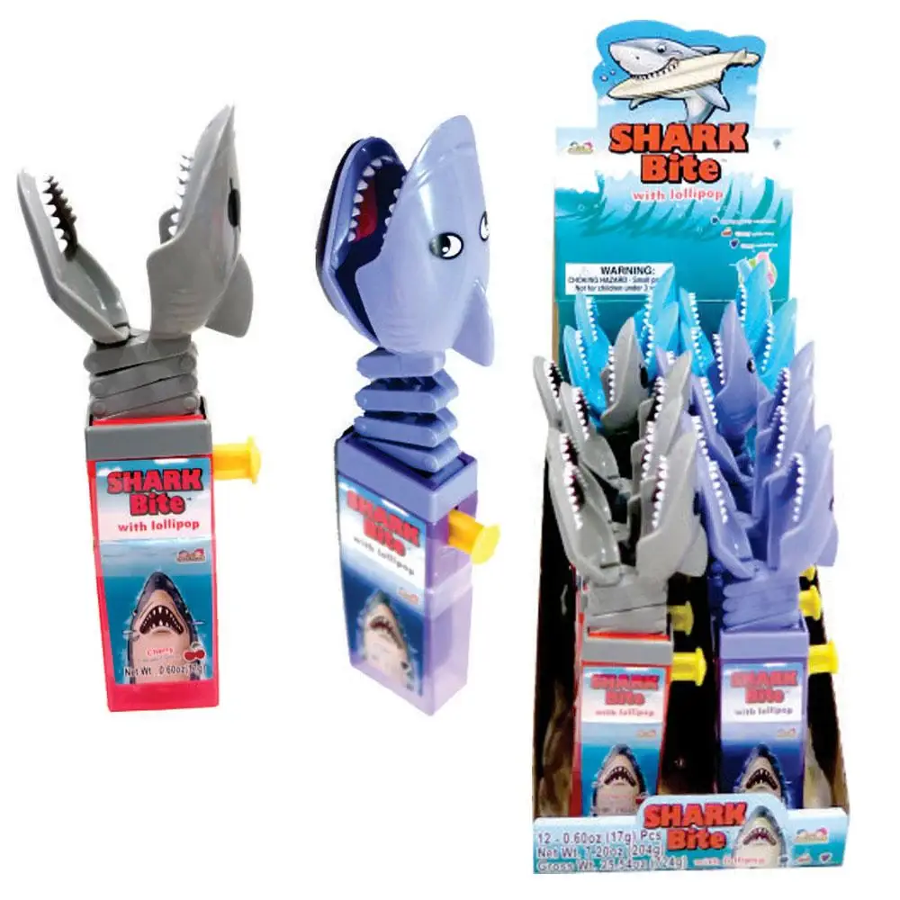 Sugar Bear Candy - Wholesale Lollipop - Shark Bite Candy Toy Lollipops 12 ct.1