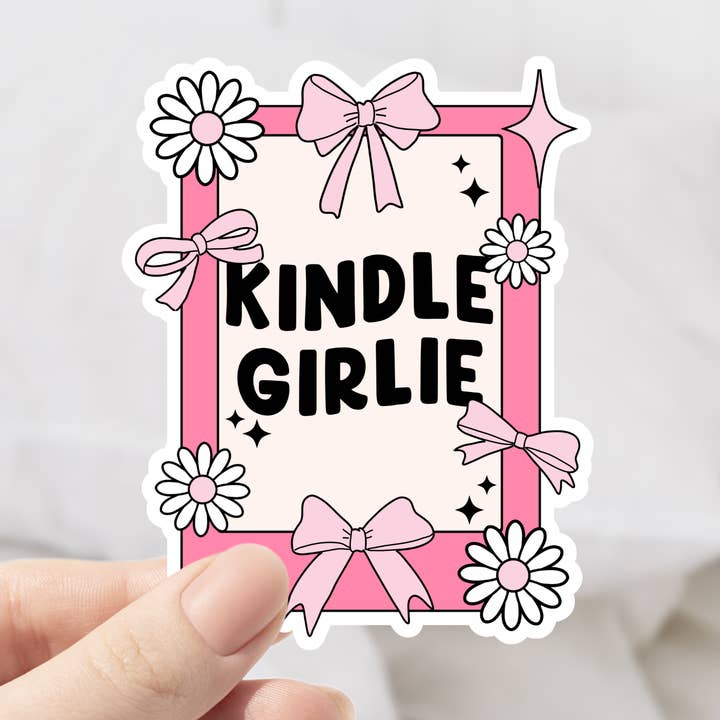 Kindle Girlie Sticker | Bookish Merch | Book Store Gift for wholesale by Sunshine Design Shop