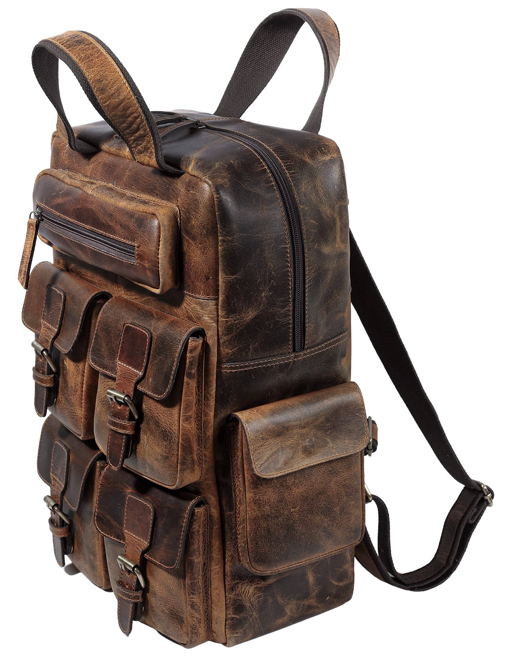 Tuzech Leather - Wholesale Backpack - Unisex - Vintage Leather Backpack – Handmade 16” Rucksack Bag2