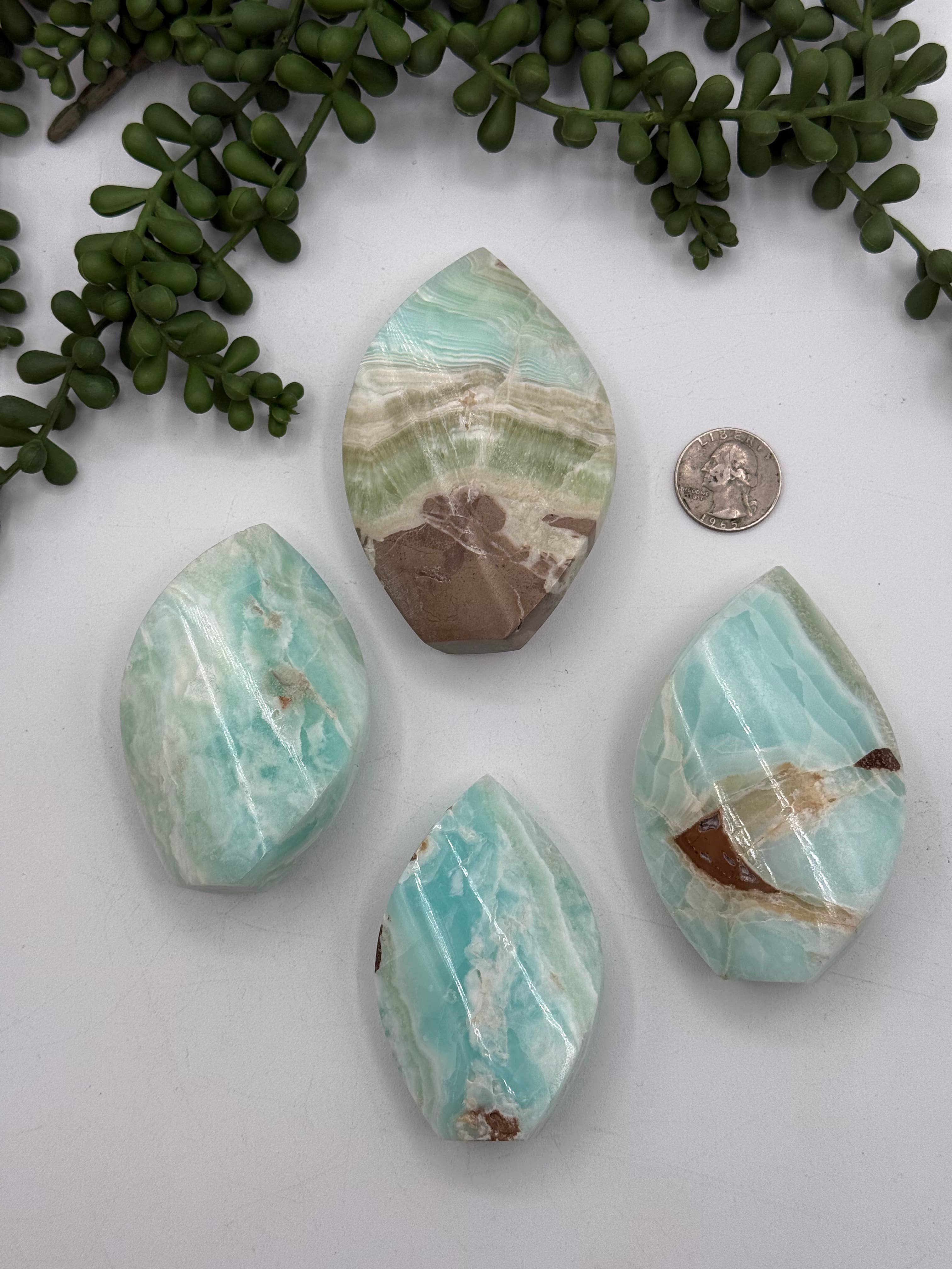 Meraki Gemstones - Wholesale Spiritual Stone/Crystal - Caribbean Calcite Gemstone Flame/Freeform (0.5kg/1.1lb)8