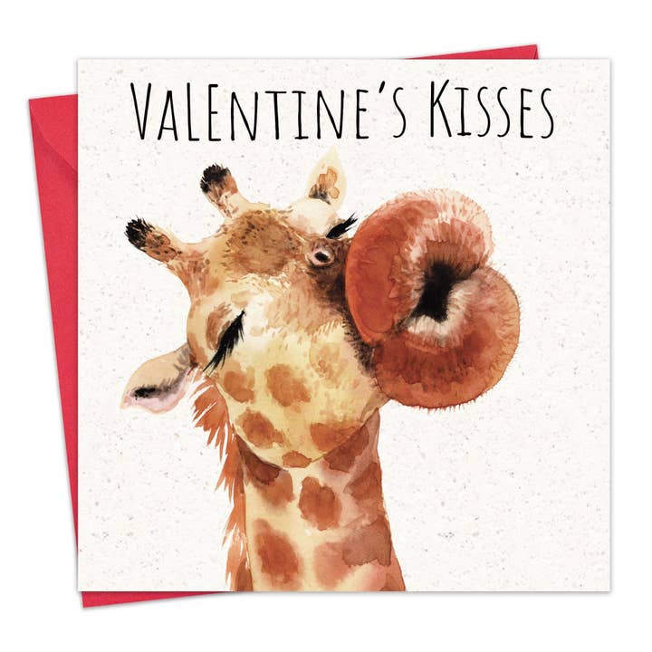 Funny Valentines Card - Giraffe for wholesale by Twizler Ltd