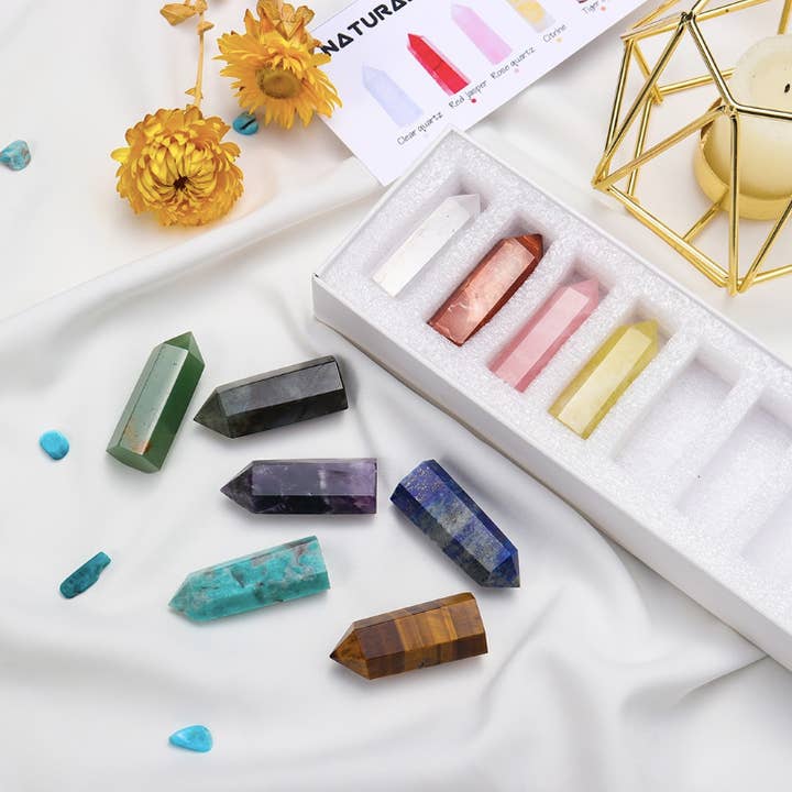 Crystolver (We Cover All Import Fees) - Wholesale Spiritual stone/crystal - 10 Pcs Crystal Wand Collection Gift Set5