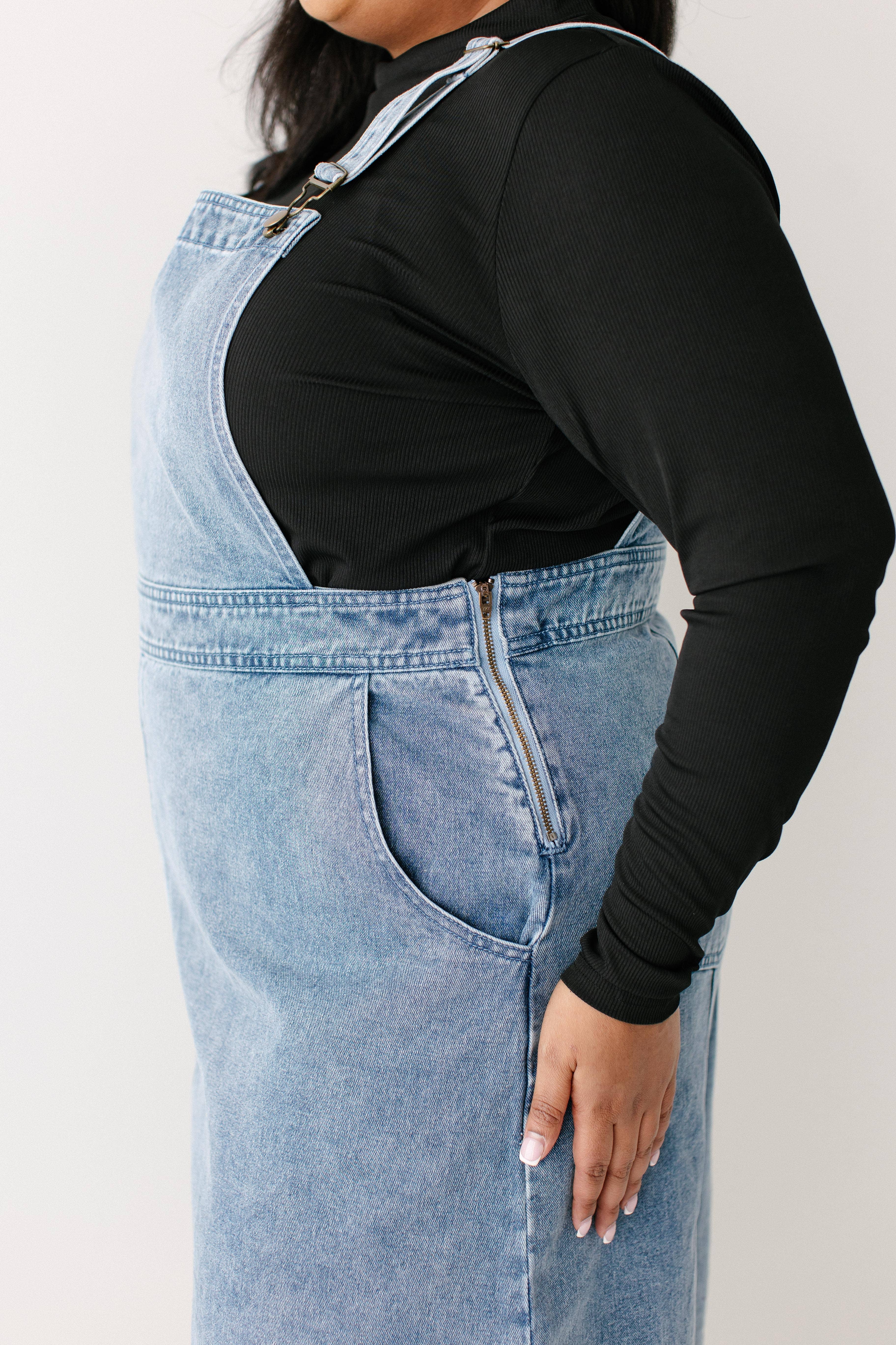 Vintage Wash 'Bailey' Denim Overall Dress for wholesale on Faire11