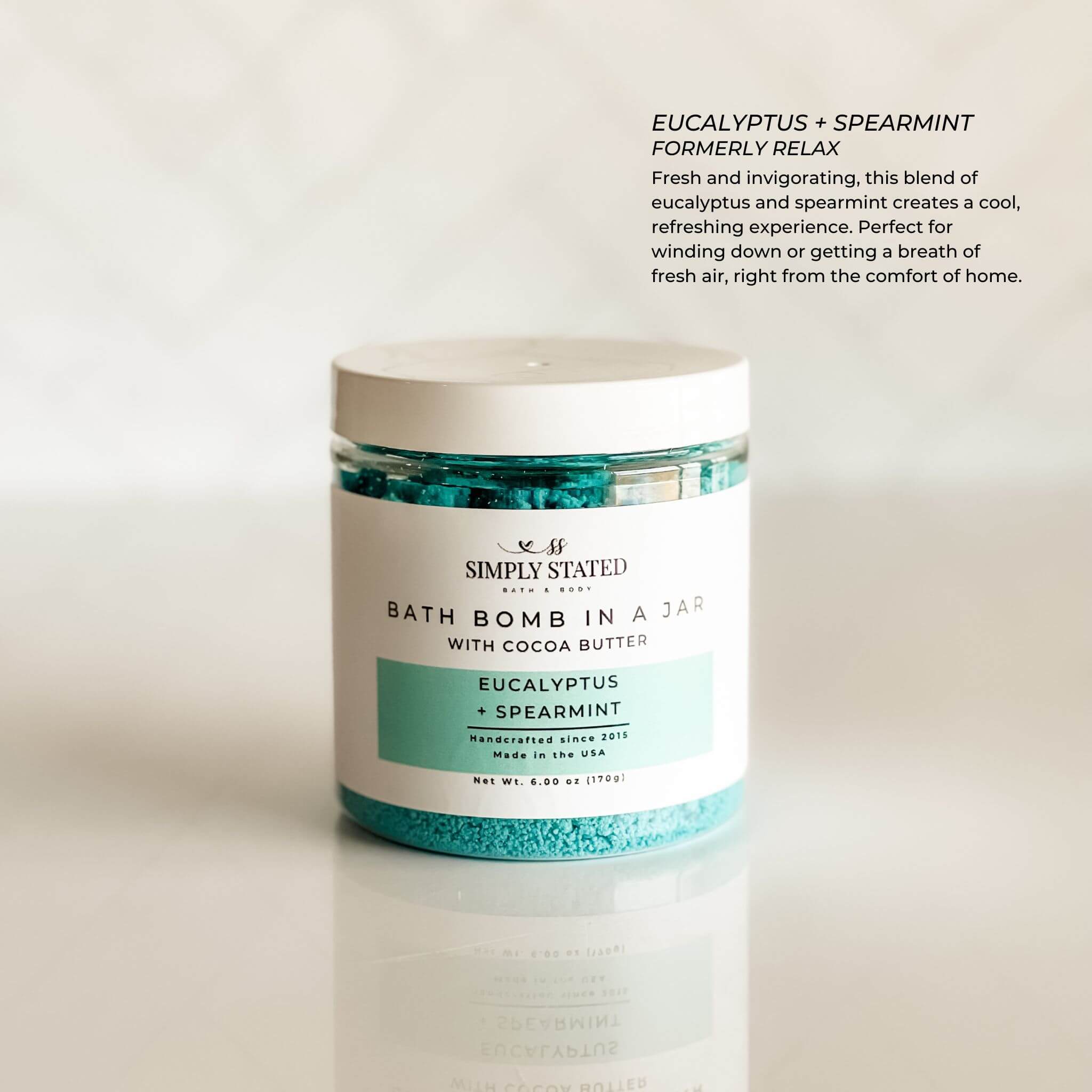 Simply Stated Bath & Body - Vente Bombe de bain/poudre effervescente pour le bain - Bombe de bain d'aromathérapie en pot – Bain relaxant avec huiles essentielles0