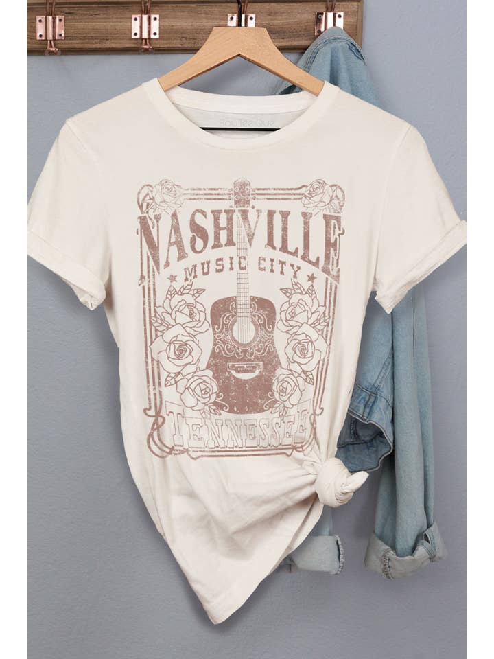 BouTeeQue Closet - Wholesale Screen Printed T-Shirt - Women's - 1019T - Nashville music city