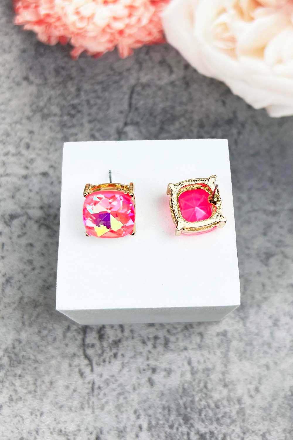 JHP Collection - Wholesale Stud/Post Earrings - VARIETY COLORS OF SEMI PRECIOUSGLASS POST EARRINGS28