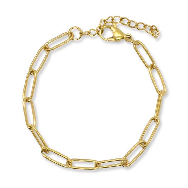 RICKY GOLD PAPERCLIP CHAIN BRACELET for wholesale by MAI DESIREE
