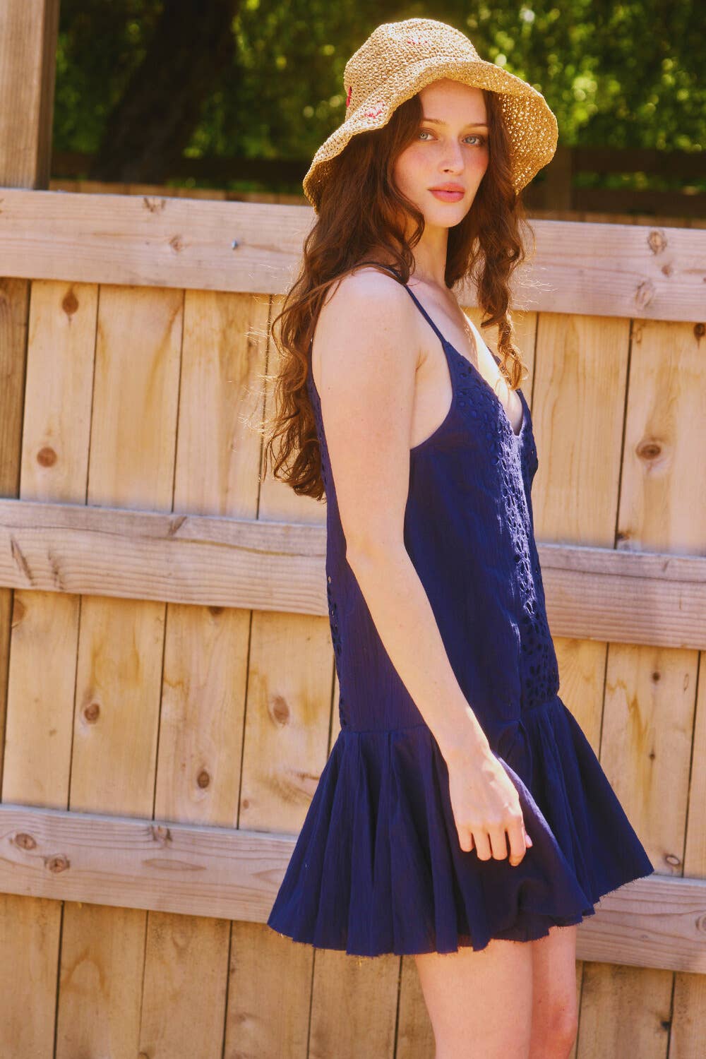 Lavande ID4290 Robe nuisette à taille basse en dentelle contrastante en vente sur Faire11