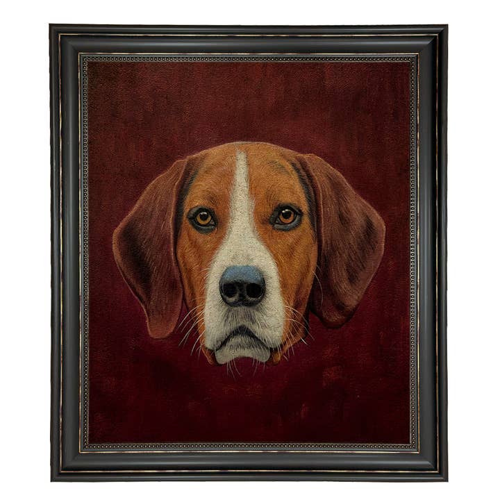 Madison Bay Co. - Historical Home Decor Reproductions - Wholesale Art Print - Fox Hound Vintage Portrait Painting Print on Canvas Wall Art51