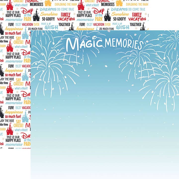 Paper House Productions - Wholesale Scrapbook - Magic Memories Double Sided 12"x12" Scrapbook Paper