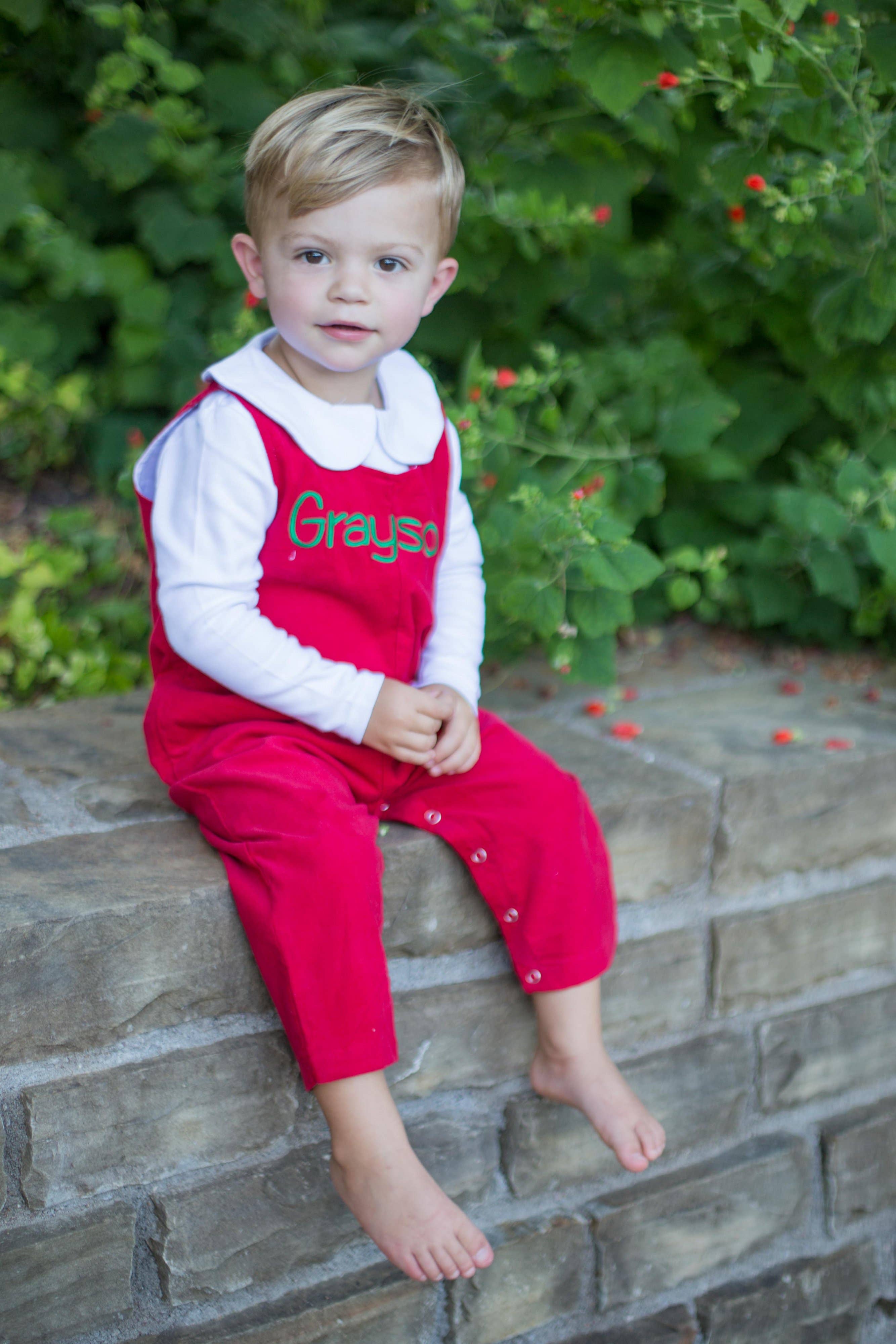 Love That Cotton - Wholesale Jumpsuit - Baby - Classic Longall - Red Corduroy