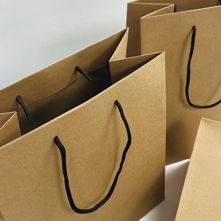 Kis Paper - Wholesale Gift Bag - Euro Tote Bag Cub 8"x4.5"x10" Kraft Paper Bag w Handle3